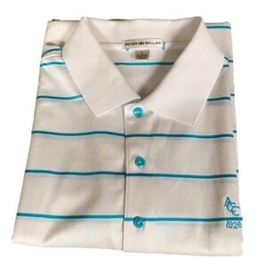 Peter Millar Summer Comfort golf polo shirt Athens Country Club Size Large